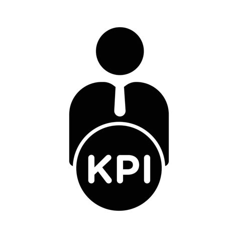 Kpi Icon Set Performance Key And Management Symbol In A Black Filled