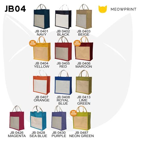 Jb Laminated Jute Bag Meowprint