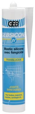 mastic Gebsicone W silicone acétique avec fongicide étanchéité