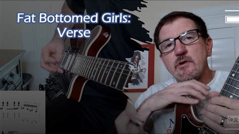 Fat Bottomed Girls Verse Guitar Example With Tab Youtube