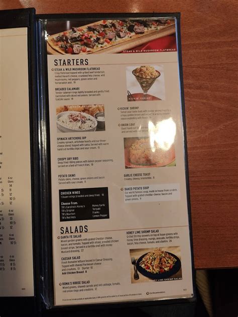 Menu At Tony Roma S BBQ Winnipeg Pembina Hwy