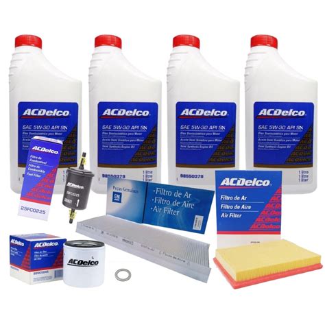 Kit Acdelco W Filtros Ar Comb Leo Ac Gm Agile Lt Ltz Submarino