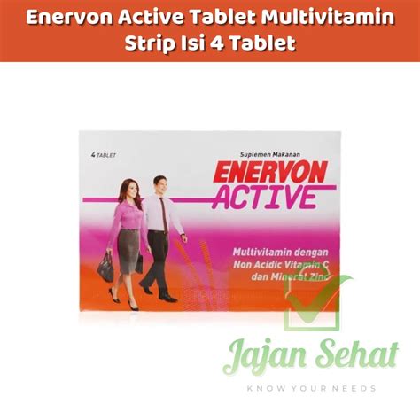 Enervon Active Tablet Multivitamin Strip Contents 4 Tablets Shopee