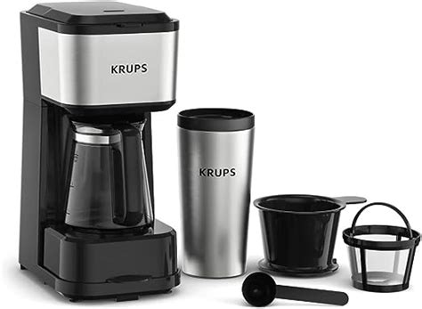 Krups 2 Cup Coffee Maker Simply Brew Stainless Steel Drip