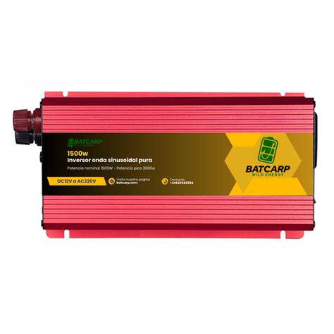 Inversor De Onda Pura BatCarp 12V 1500W BatCarp