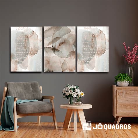 Quadro Abstrato Em Tecido Canvas Para Sala Quarto Hotéis Escritório