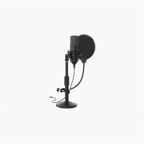 Cardioid Microphone With Stand Usb 3D model - Download Musical ...