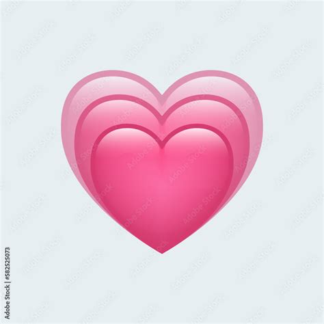 Vecteur Stock Iphone Whatsapp Heart Emojis Set Growing Heart Emoji