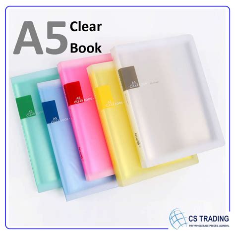 A5 Clear Book 20 30 40 Pocket Clear Book Clear Holder Display