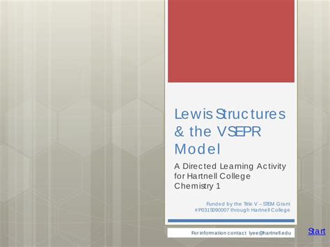 Pdf Lewis Structures The Vsepr Model Hartnell College Lewis