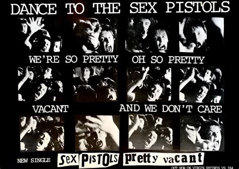 Sex Pistols Uk Pretty Vacant Virgin Records Promotional Poster