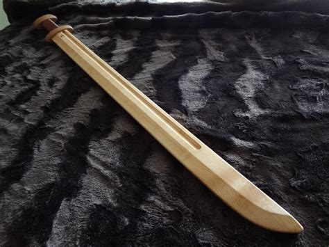 Wooden Training Sword Viking Single Edge Sword Berserker Etsy