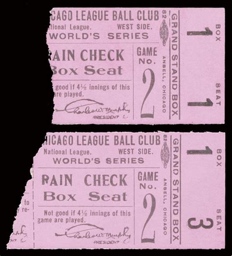 1907 World Series Ticket Stubs (2)