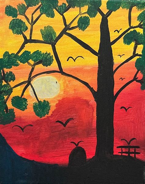 Art Piece - Gloomy Sunset Painting by Cameron Crowson | Saatchi Art