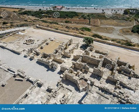 View Of The Archaeological Ruins Of King Herod S Port Town Of Caesarea