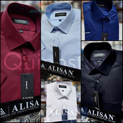 Jual Alisan Original Kemeja Polos Lengan Pendek Slim Fit Varian