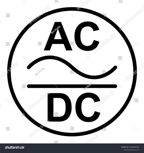 Ac Dc Converter Icon Alternating Current Stock Vector (Royalty Free