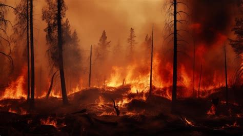 Premium Photo Natural Disaster Forest Fire Wildfires