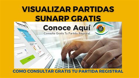 Visualizar Partidas Sunarp Gratis YouTube