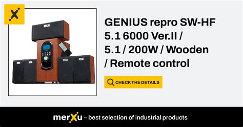 Genius Repro Sw Hf Ver Ii W Wooden Remote