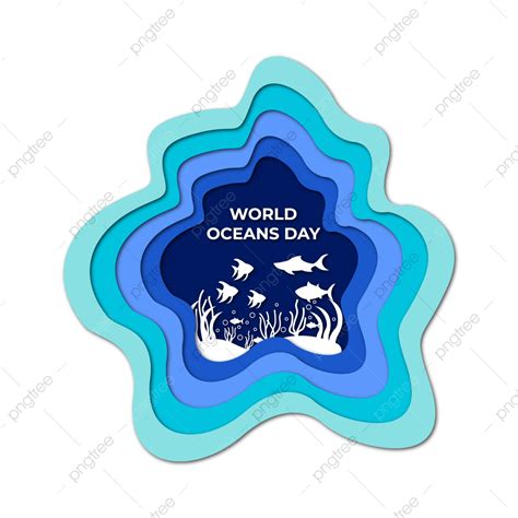 Fishing Ocean Clipart Transparent Background World Oceans Day Concept