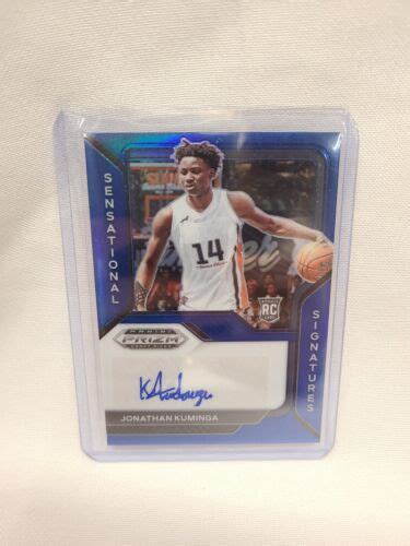 Jonathan Kuminga 2021 22 Panini Prizm Draft Sensational Blue Auto RC SP