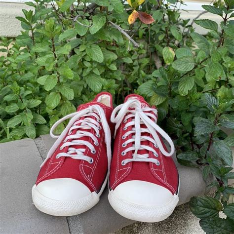 Vintage 80’s Red Chuck Taylor Converse All★Stars... - Depop