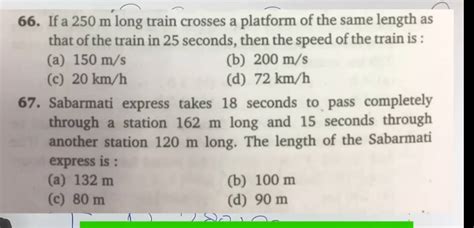 Sabarmati express takes 18 seconds to pass completely through a station 1..