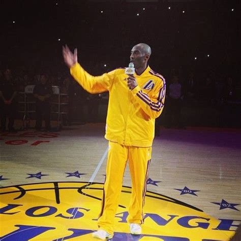 Kobe Bryant addressed the STAPLES Center fans before the national ...