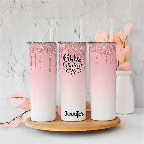 60th Birthday Tumbler For Her Sixty Birthday Ts 60th Etsy