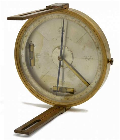 Vintage Brass Surveyors Compass And Level