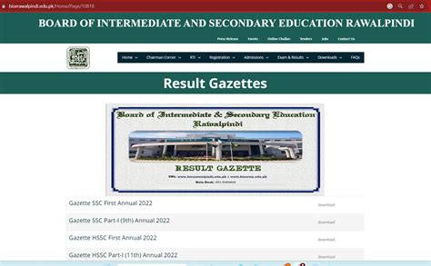 Matric 10th Class Annual Result 2023 Bise Rawalpindi