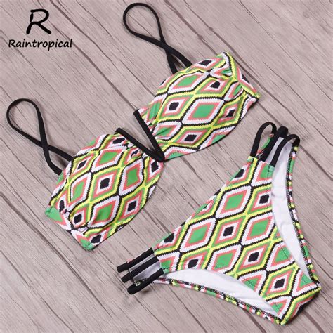 Raintropical 2018 New Bikini Set Sexy Brazilian Bikini Push Up Swimwear