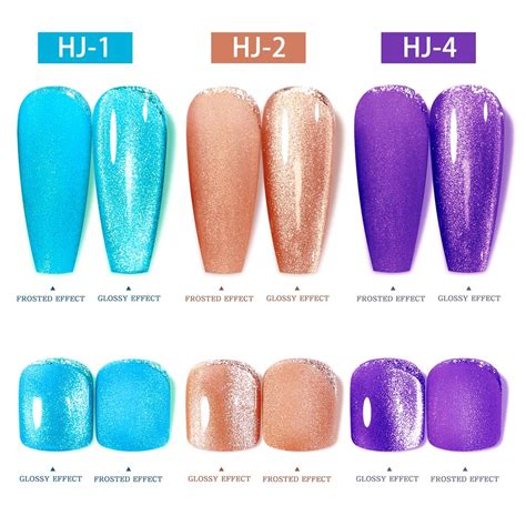 Crystal Diamond Cat Eye Gel Nail Polish 6 Colors Set Comic Nails Sparkle Shiny Gem Effect Gel