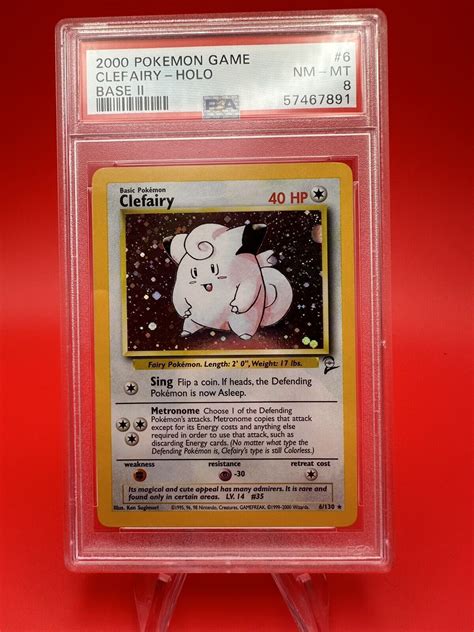 Psa Pokemon Clefairy Base Set Holo Rare Nm Ebay