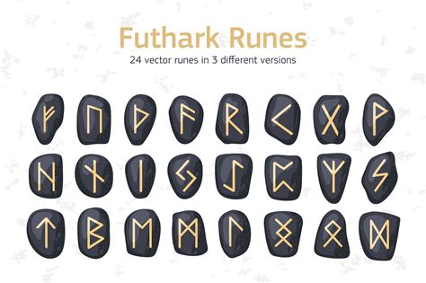 Elder Futhark Runes Alphabet Decorative Illustrations Creative Market