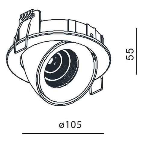 Einbaustrahler Dreh Schwenkbar LED 9 3W Silber DC 500mA 2700K 870lm