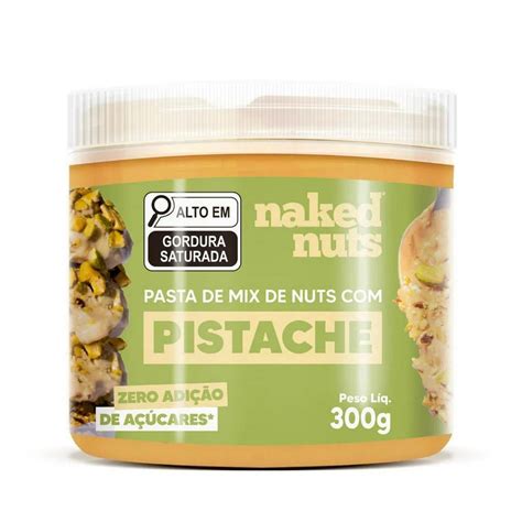 Pasta de Mix de Nuts Pedaços de Pistache 300g Naked Nuts Shopee