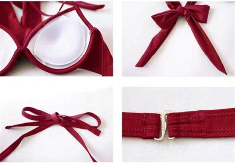 BRAND NEW WINE RED BIKINI SET CARRISLABELLE LOOK ALIKE Women S Fashion Swimwear Bikinis