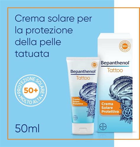 Crema Con Protezione Solare Per Proteggere I Tatuaggi Dai Raggi Uva