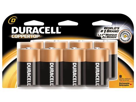 Duracell Coppertop Mn1300 15v D Lr20 Alkaline Battery 8 Pack