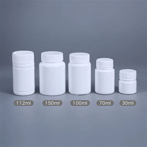 Empty Plastic Medicine Bottles With Screw Cap Pill Tablet Container