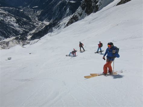 spring  chamonix marbrees couloir  aiguille de belvedere
