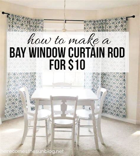 DIY Bay Window Curtain Rod for Less than $10