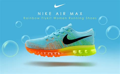 Nike Air Max - Rainbow Flykit Women Running Shoes on Behance