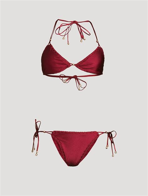 ZIMMERMANN Vitali Trimmed Triangle Bikini Set Holt Renfrew