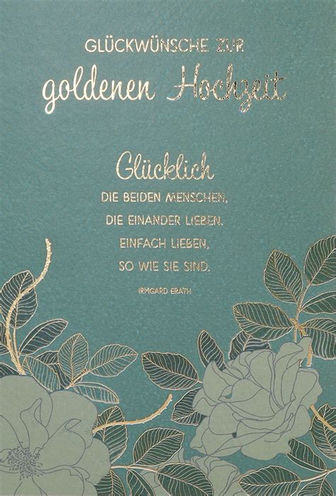 Gl Ckwunschkarte Gl Ckw Nsche Zur Goldenen Hochzeit