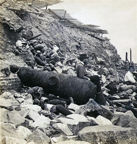 Fort Sumter Civil War debris - c 1865 Photograph by International Images