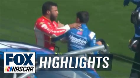 Kyle Larson And Bubba Wallace FIGHT After Wreck At Las Vegas NASCAR