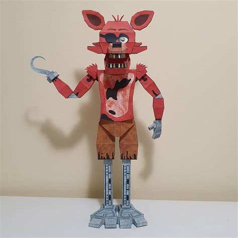 Five Nights At Freddys Papercraft Foxy Foxy Papercraft Figure Images